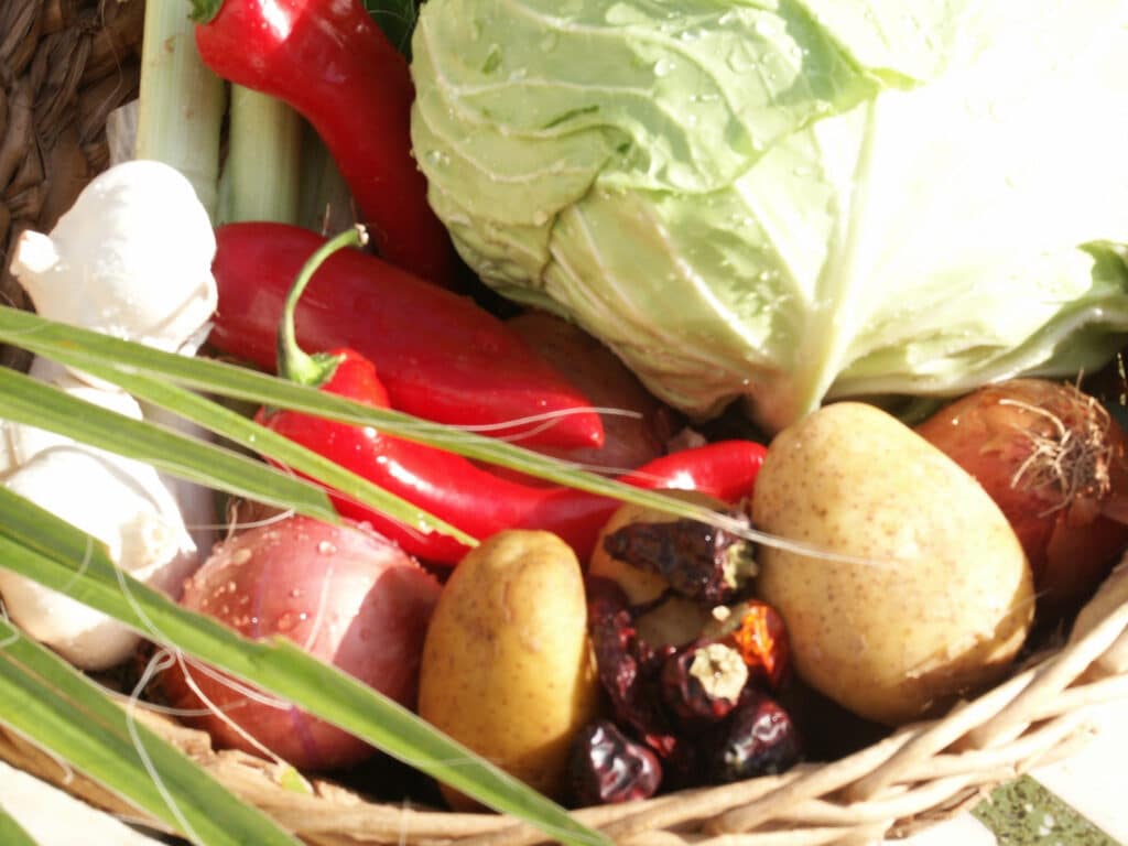 Ingredients for caribbean corn beef & cabbage