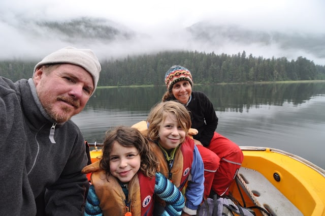 Author and family on the Sandborn Canal