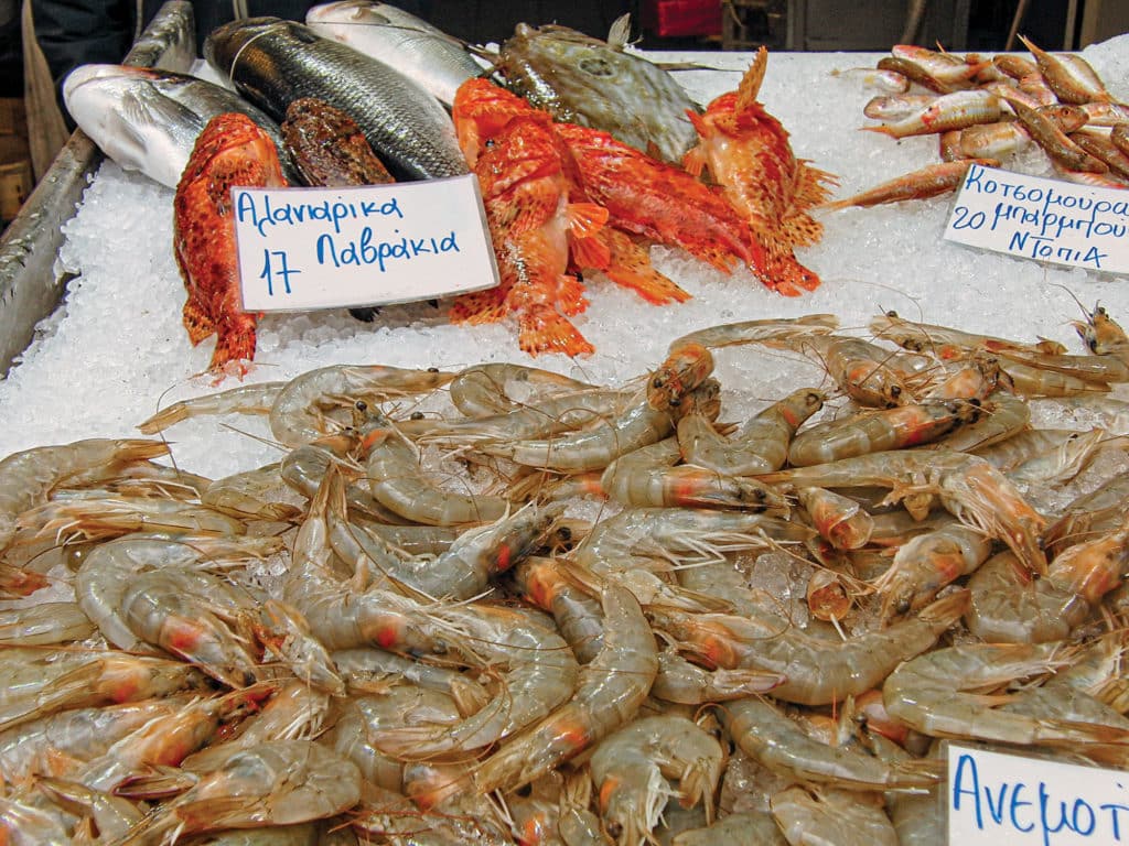 Shrimp at market