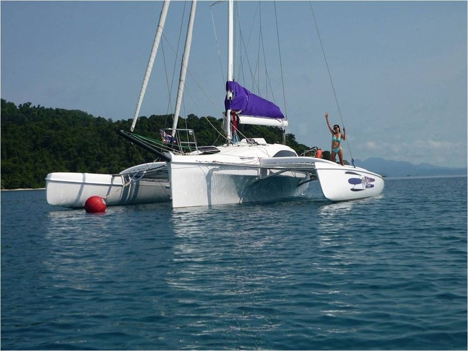 small sailing trimaran
