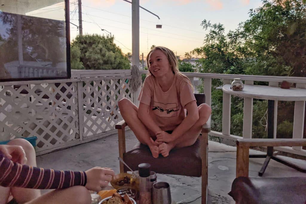 Young girl sitting in a chair