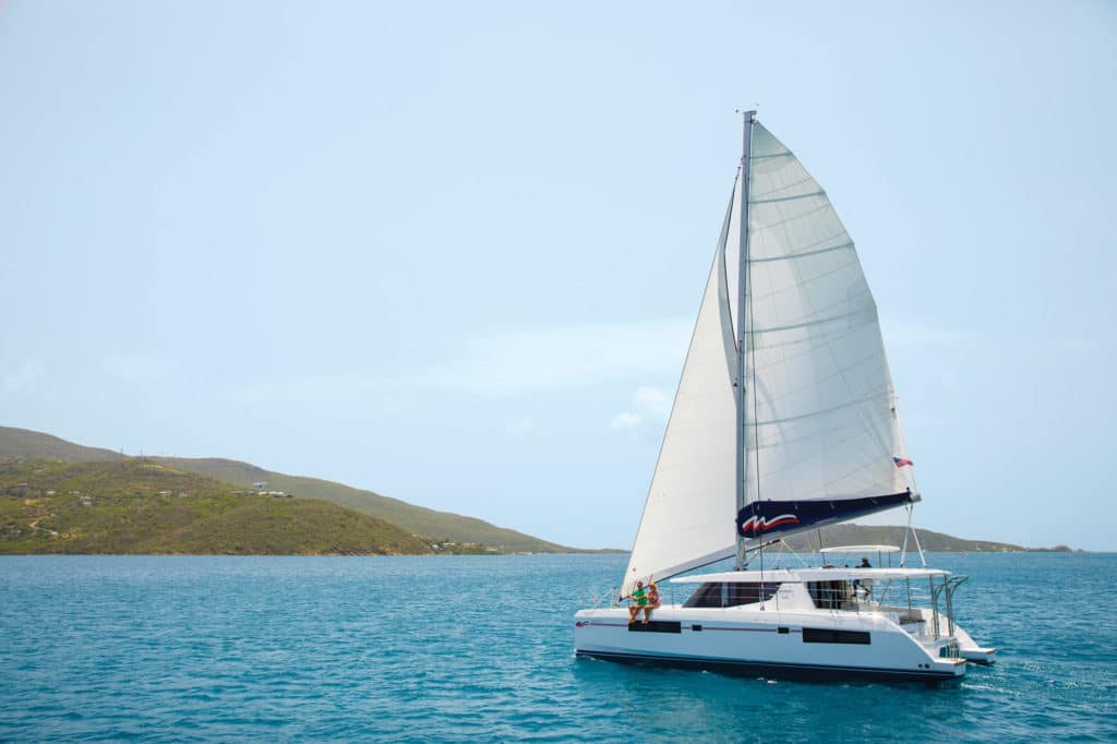 four-cabin Moorings 4500 catamaran