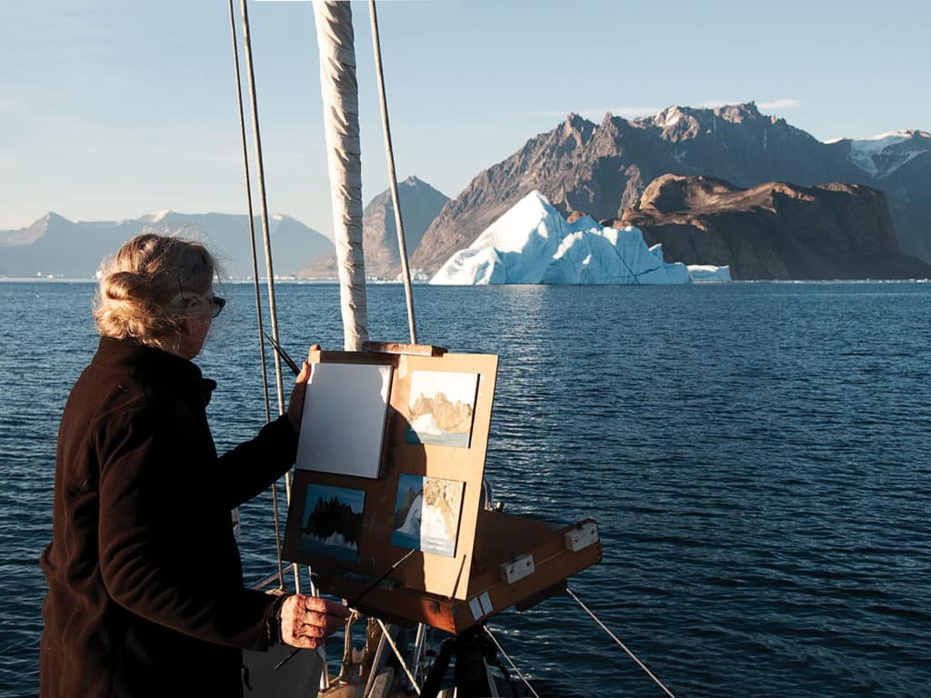 Nancy painting Karrat Island