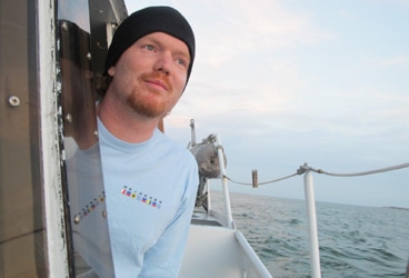 Matt Rutherford on his sailboat