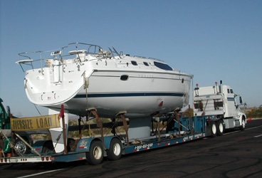 sailboat on trailer