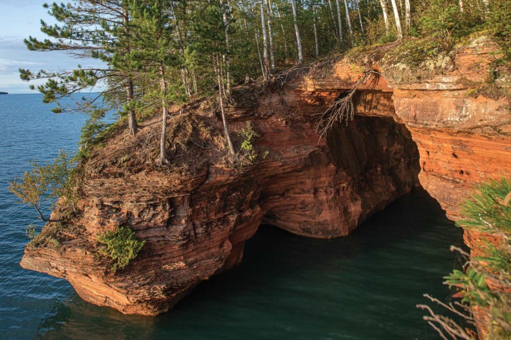 Apostle Islands red sandstone sea caves