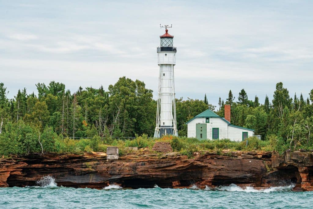 The lighthouse tower on Devils Island.