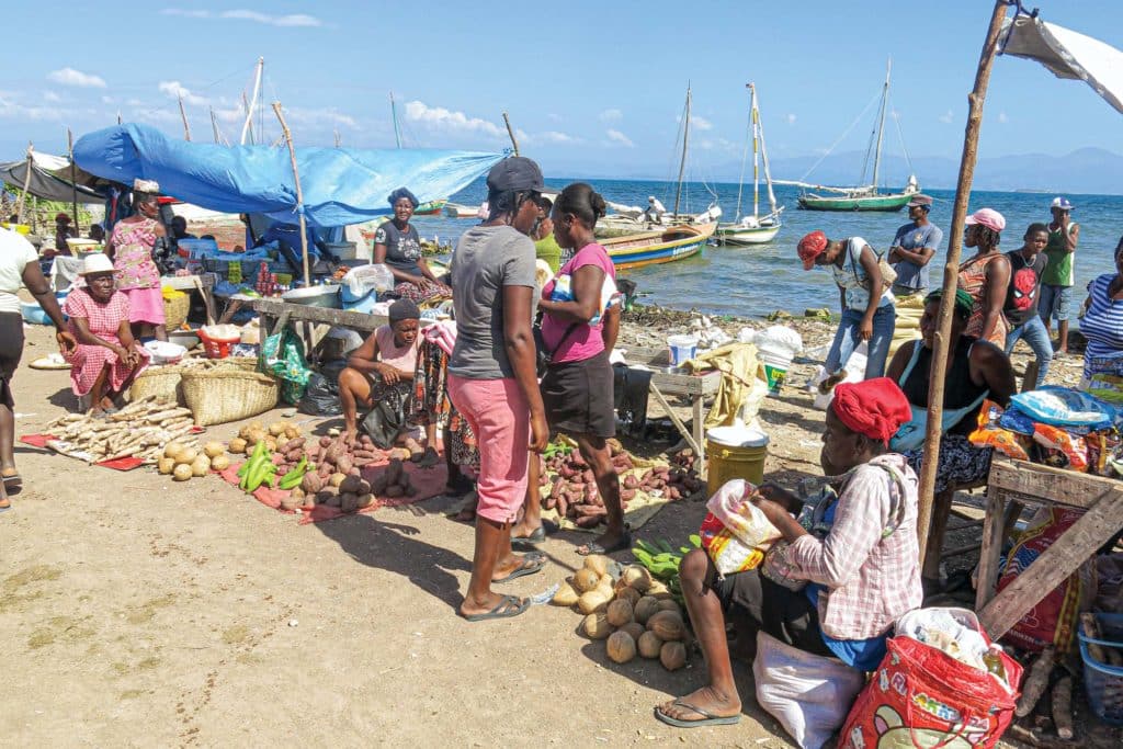 Farmer’s market in Île a Vache, Haiti
