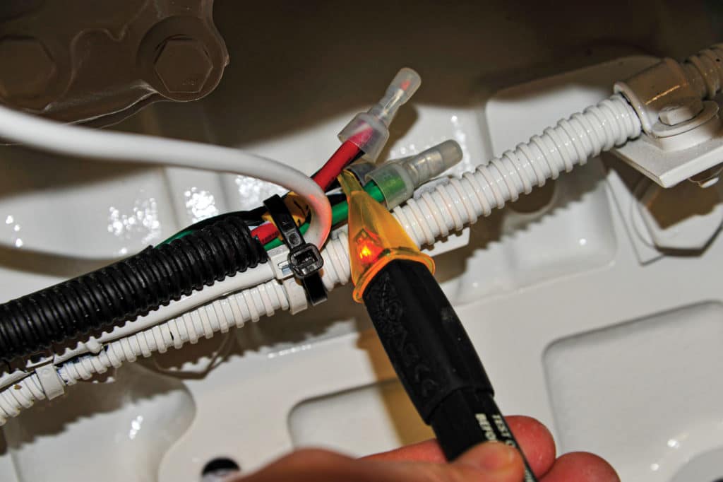 testing terminals for potentially lethal AC voltage