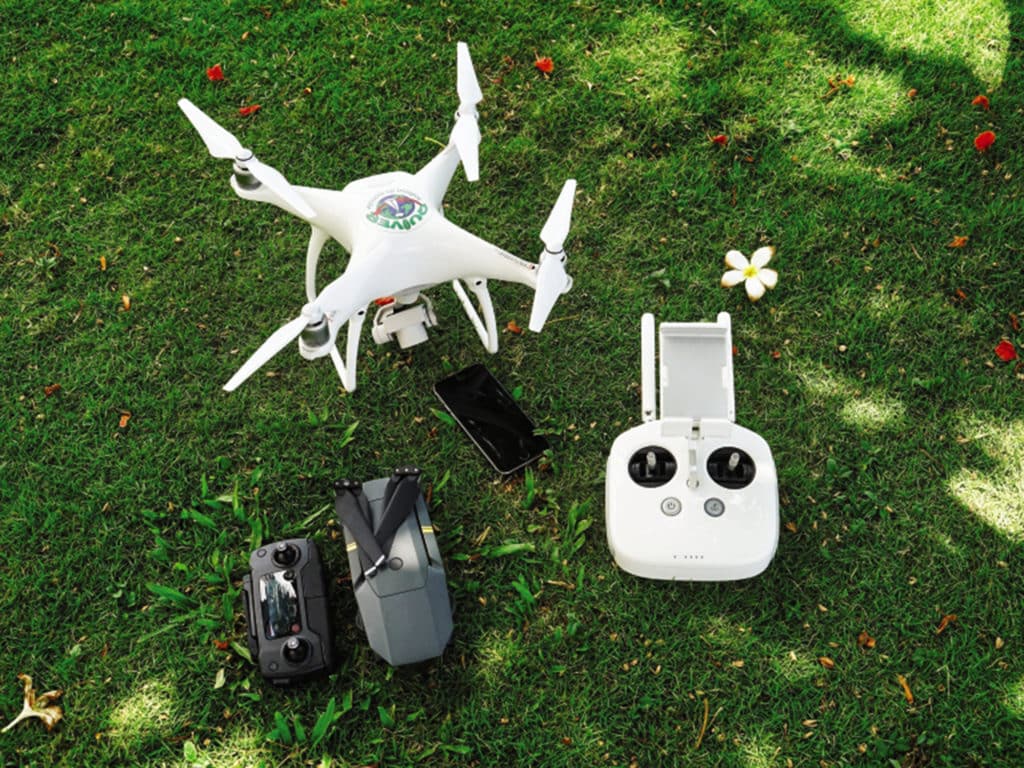 white DJI Phantom 4