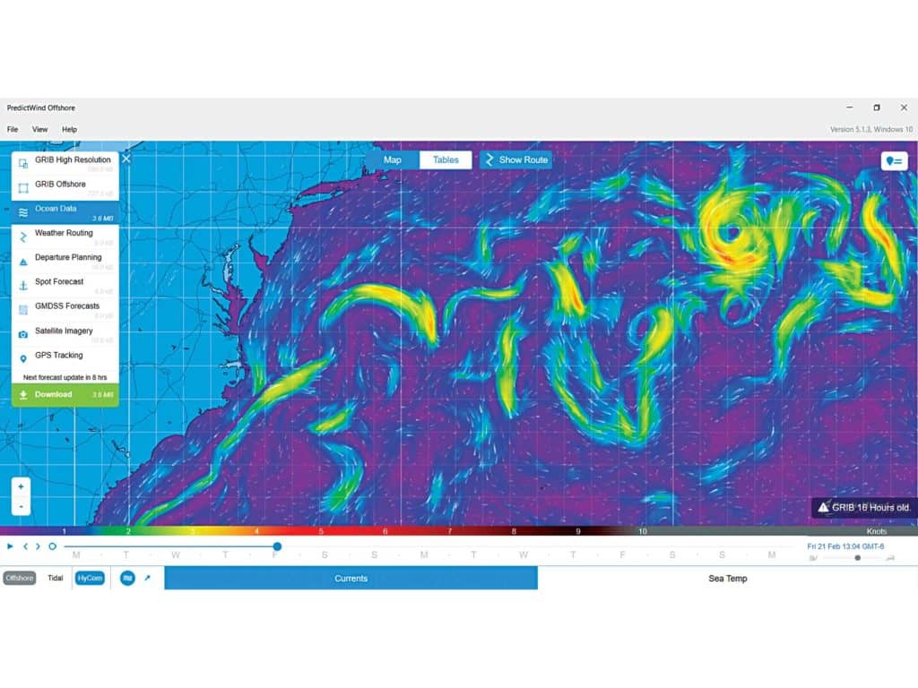 GRIB file of Gulf Stream currents and eddies