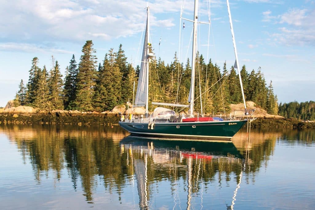 The Bowman 57 Searcher is as pretty as a picture ­nestled off Turnip Island.