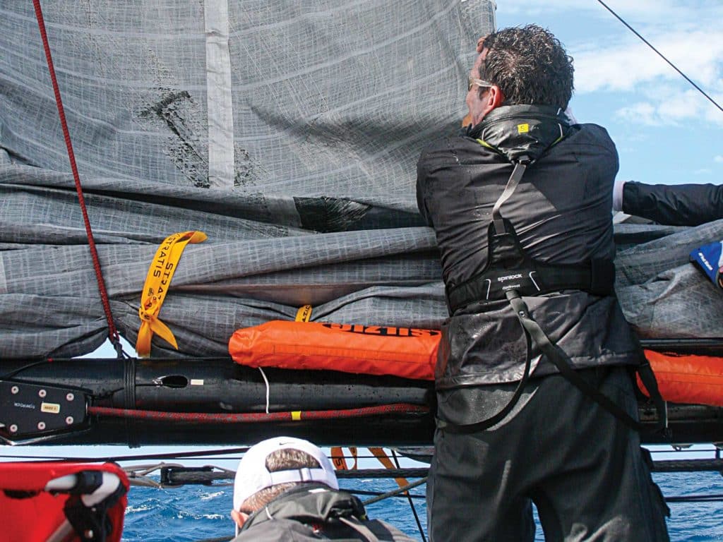 damaged mainsail