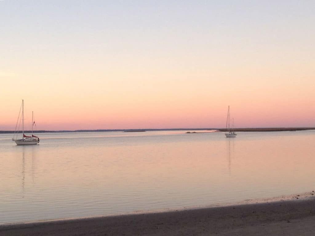 Cumberland Island sailboats anchored