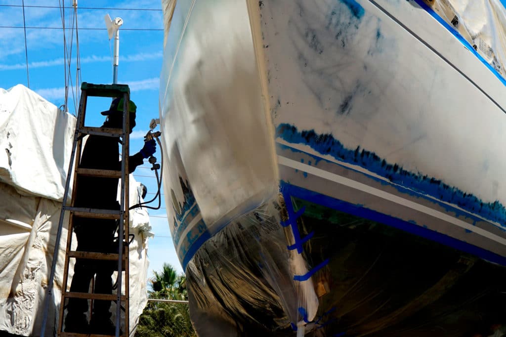Painting a sailboat