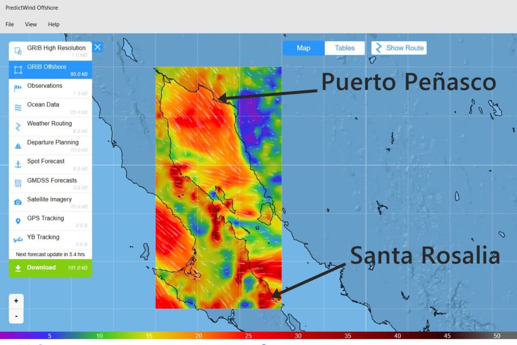 PredictWind’s Offshore app