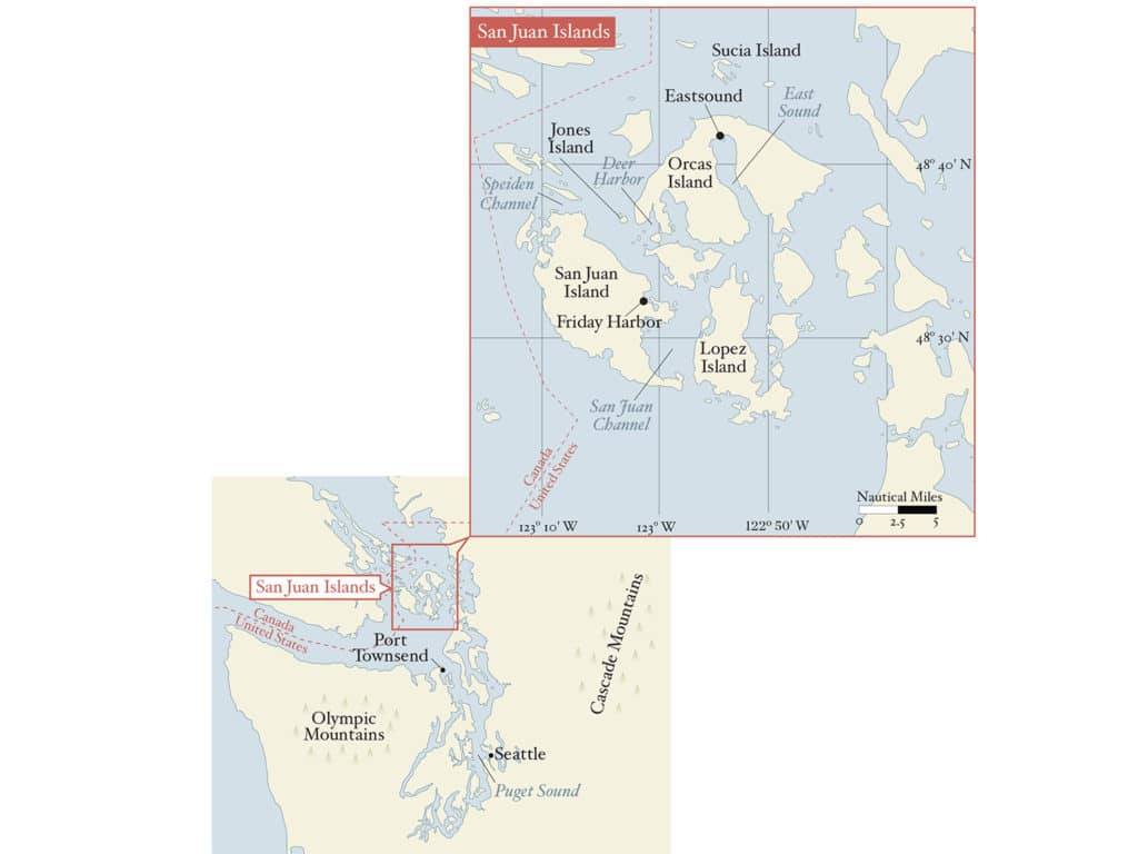 map of San Juan Islands