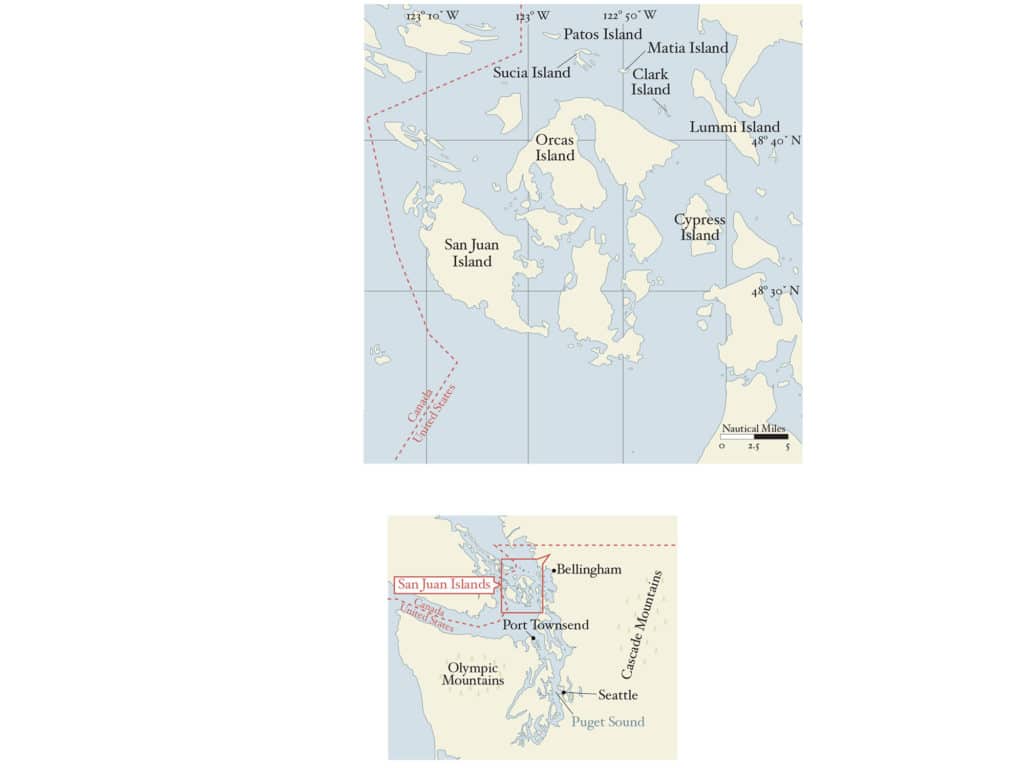 San Juan Islands map