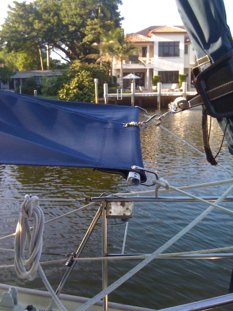 Sailboat awning