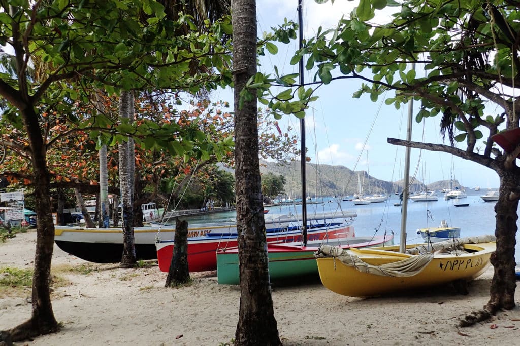 Workboats on the beach in Bequia