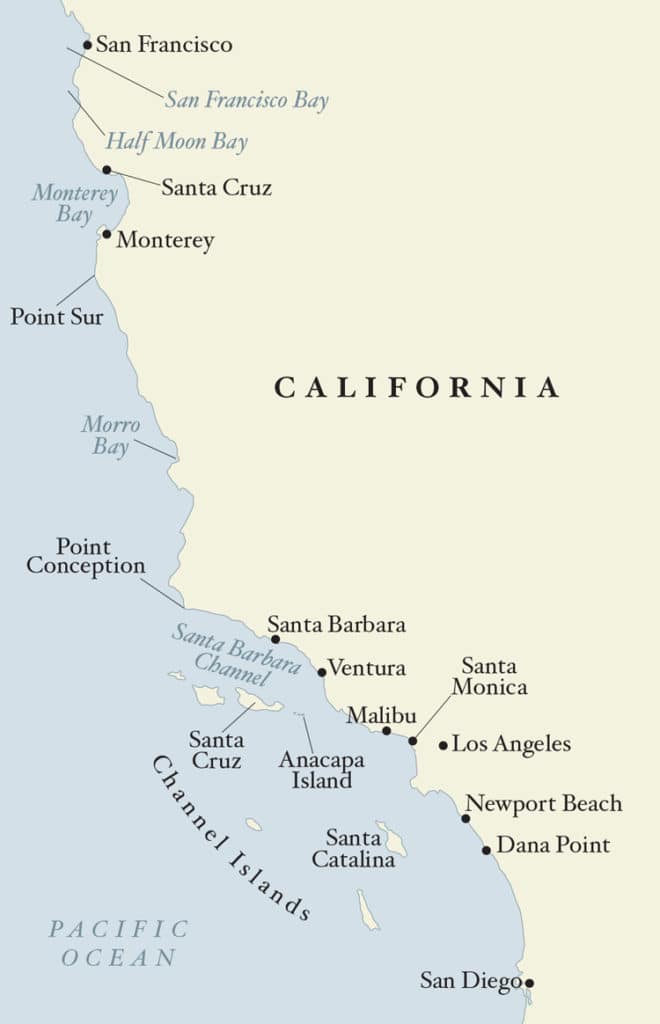 map of California coast