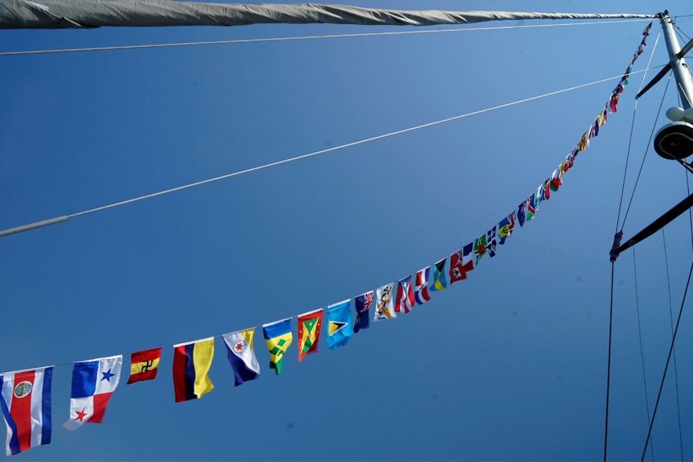 sailing courtesy flags