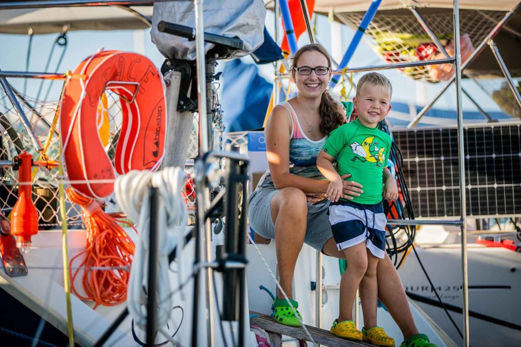 Smiles from the young sailing crew