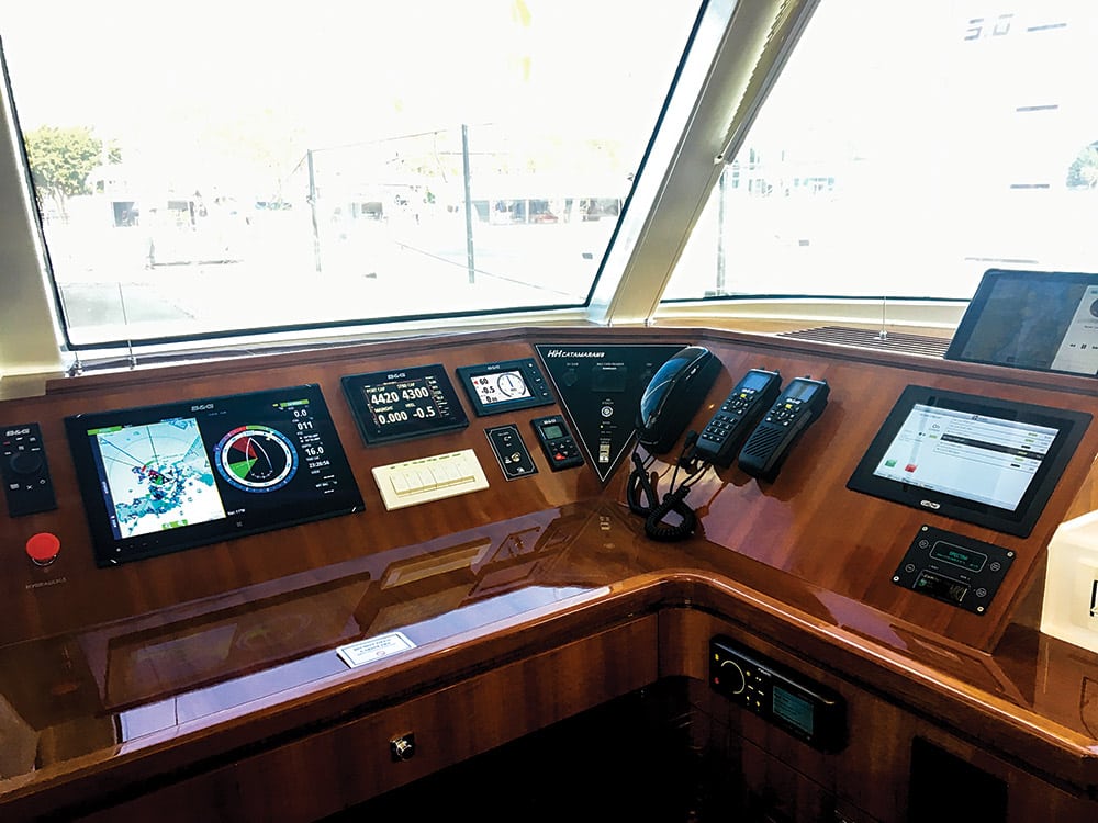 HH66 catamaran command center