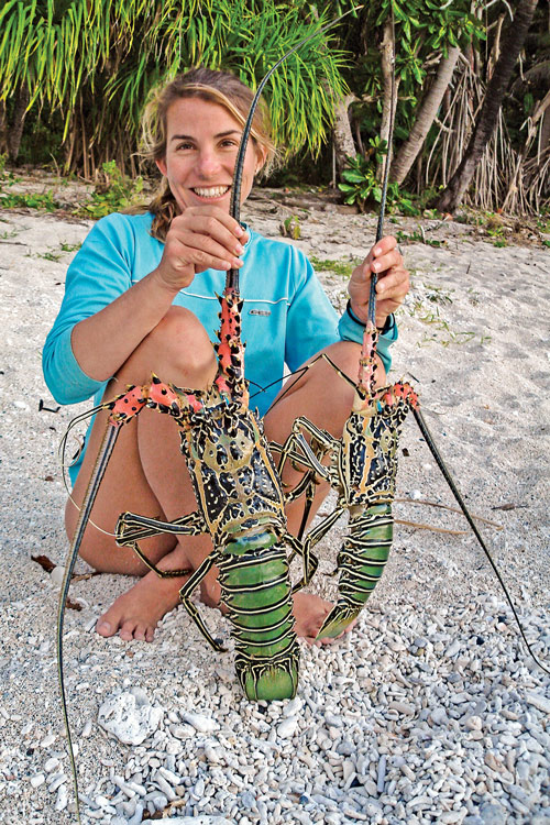 Plentiful seafood at Kanton Island