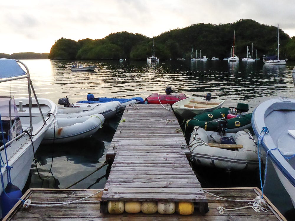 Dinghy dock in Koror