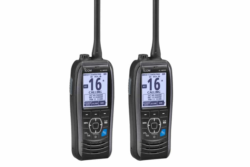 Icom, handheld radio, marine radio, boating radio