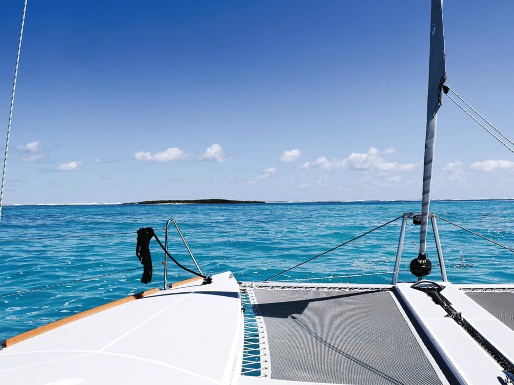 View from catamaran deck