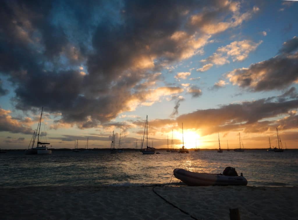 Sunset in George Town, Bahamas