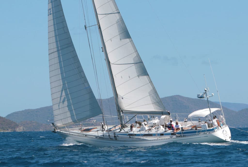 Swan Flyer Sails in the British Virgin Islands