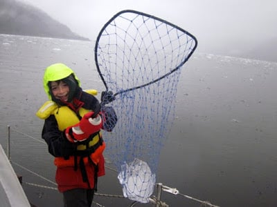 boy with fishing net
