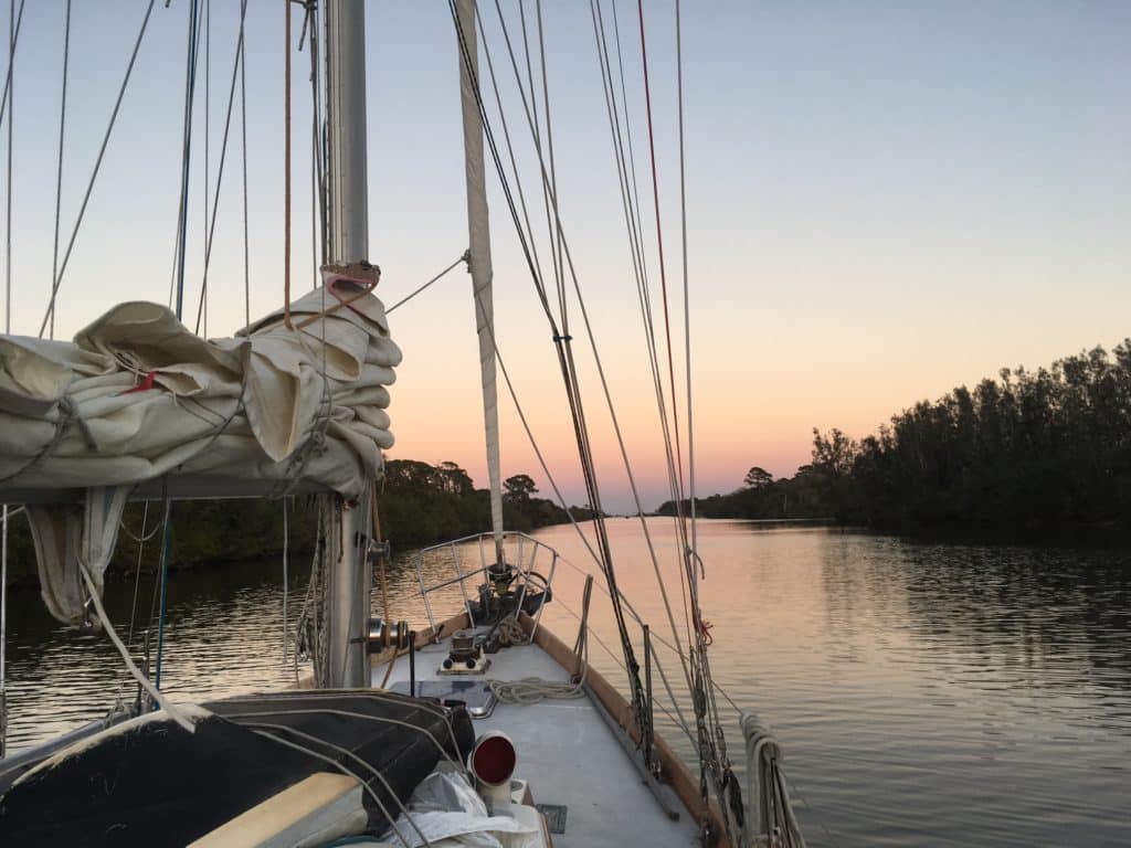 Heaing down the Canaveral Barge Canal