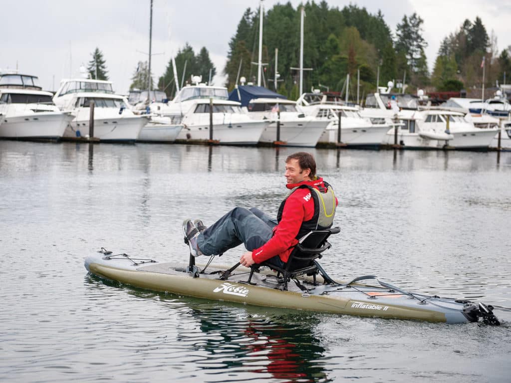 David on the inflatable i11S kayak