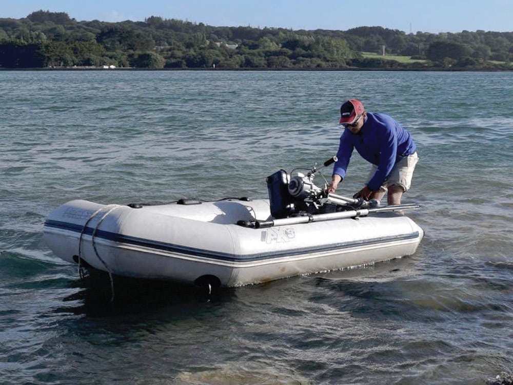 James and his dinghy