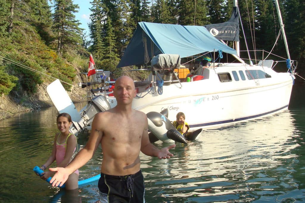 camping on a sailboat