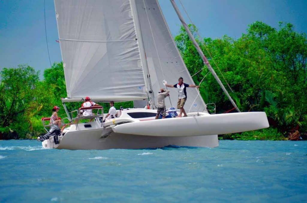 trailerable trimaran sailboat