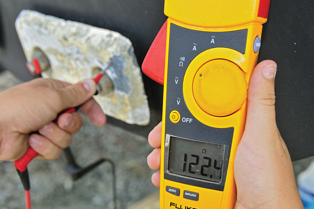 ohm meter testing corrosion