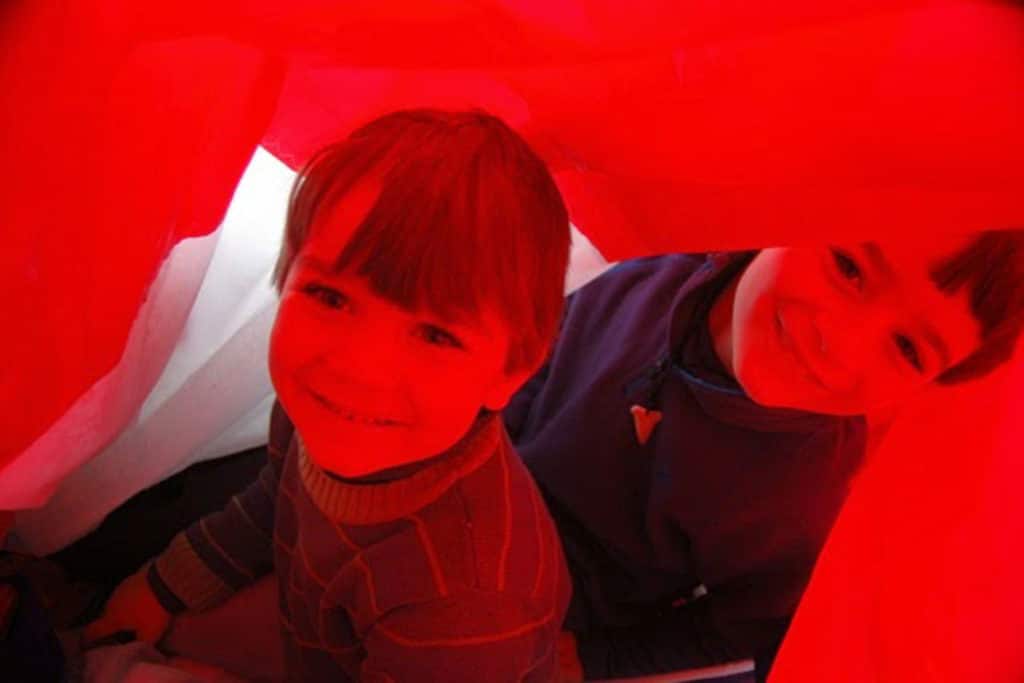 Kids Playing in Sails