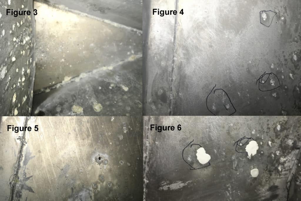 Fixing corroded aluminum water tanks