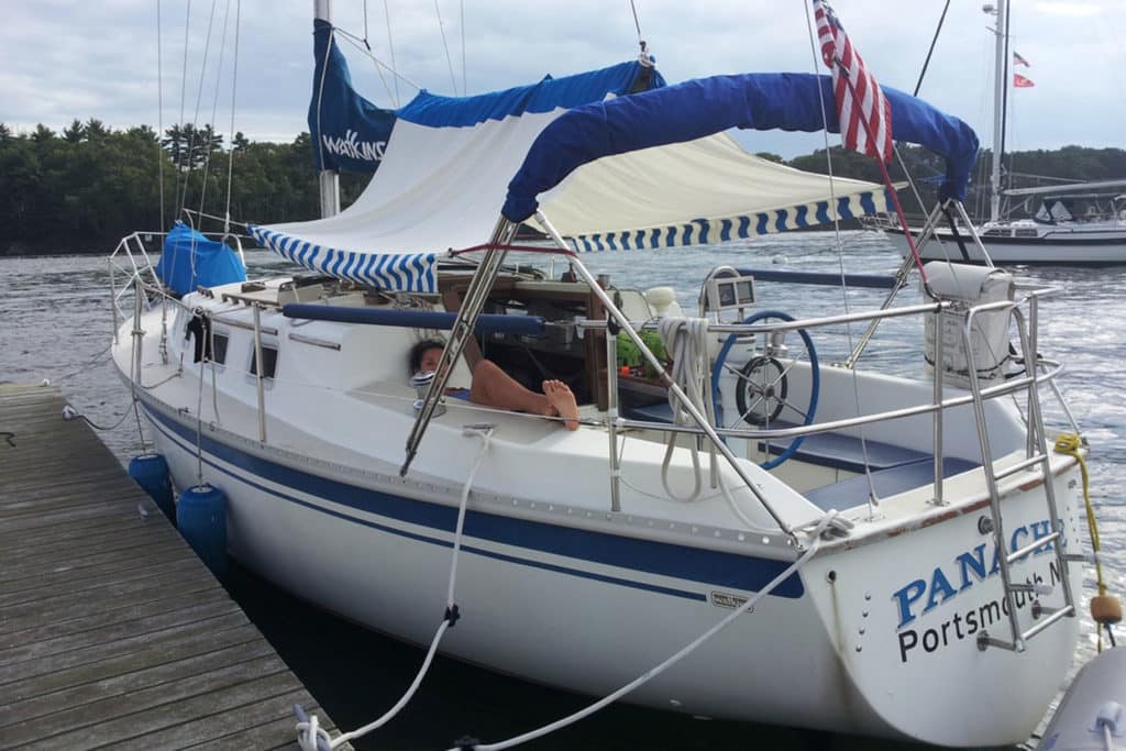 Just chilling on a sailboat