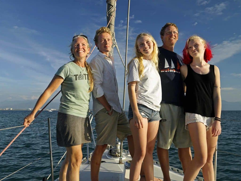 The Gifford family aboard Totem
