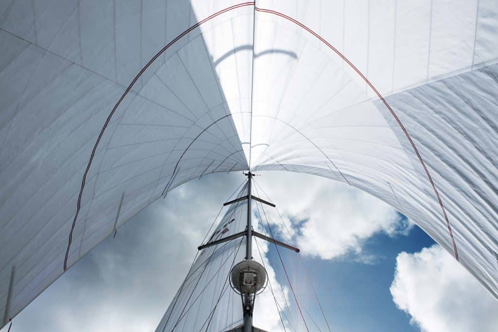 Sailing Downwind with Twin Headsails