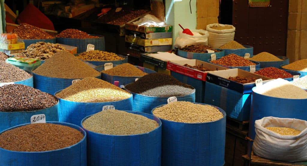 Spices in a Moroccan market