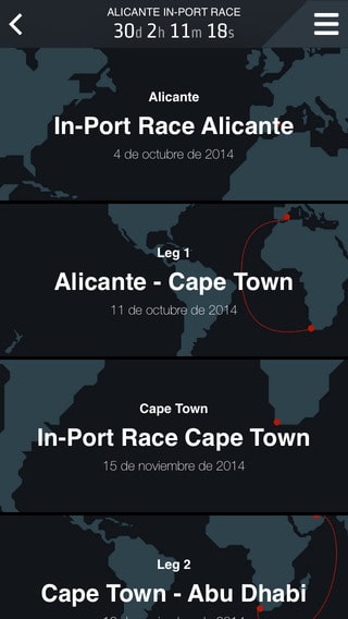 Volvo Ocean Race app screenshot