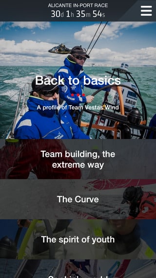 Volvo Ocean Race app screenshot