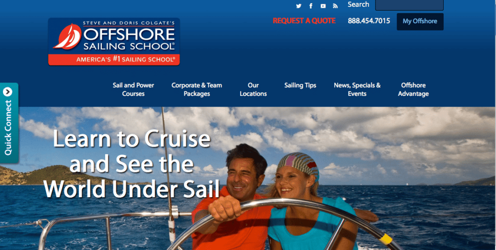 Offshore Sailing School new website